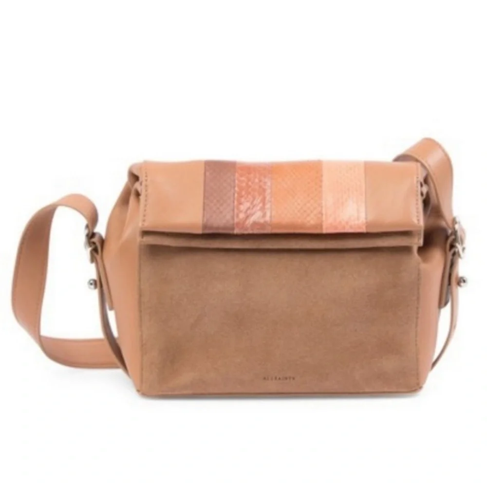 Nwot! All Saints casey lea leather-snakeskin crossbody retail 278$